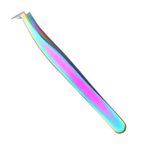Vipper Extensions Pincet Rustfrit Stål Høj Præcision L Vinklede Spidser Farverig Volume Vippe Pincet