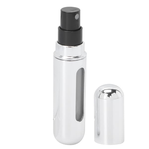 Mini påfyllningsbar parfymatomizerflaska doftpumpfodral kosmetisk sprayflaska 5mlSilver