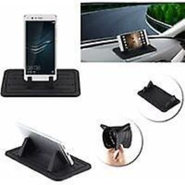 Bærbar Universal Biltelefonholder med Silikone Gel Pad til GPS Navigator, Dashboard, iPad, Tablet - Vigtigt biltilbehør