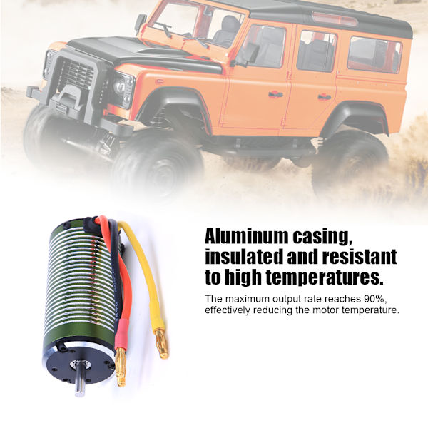 X TEAM 3674 1650KV harjaton moottori, lämmönkestävä, sopii 1/8 RC-buggyyn ja -veneeseen