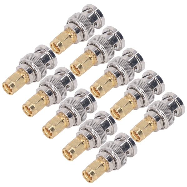10 st SMA hane till BNC hane adapter utbyte RF koaxialkabel konverteringskontakt