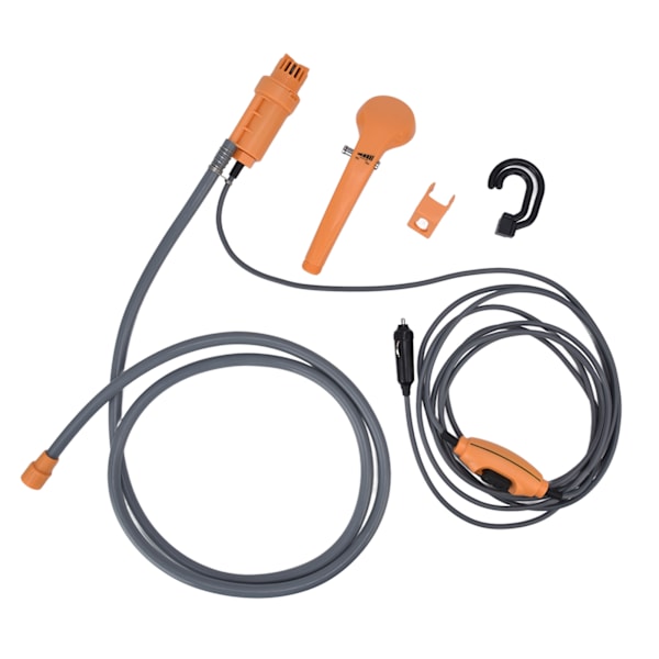 Campingdusch DC12V Bärbar Hög flexibilitet Tålig plastgummi Ergonomisk design Enkel installation Utomhusdusch