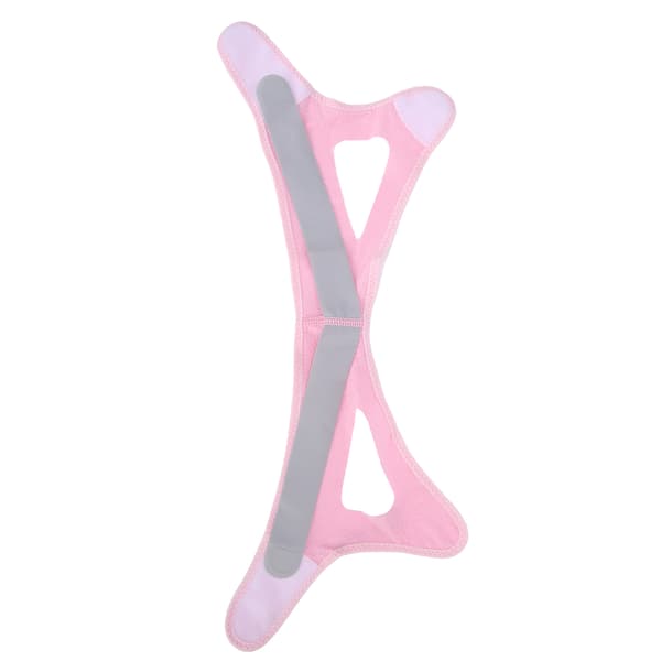 Forhindre munnpusting ansiktslankende stropp dobbelthake-reduserende V-ansiktslankende belte (rosa)L