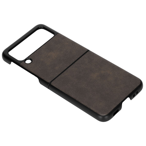 Fodral i äkta läder med militärgrön struktur för Samsung Galaxy Z Flip 3