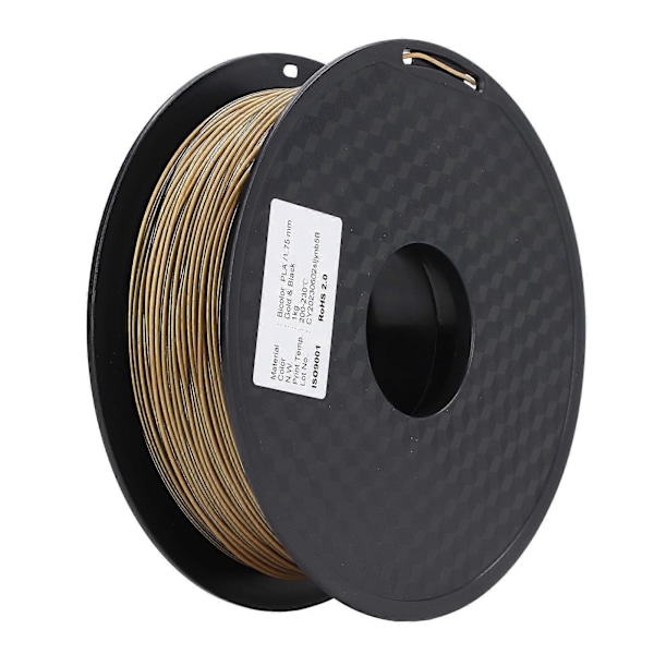 3D Printer Filament Guld Sort Dobbelt Farve Ekstruderingsfilament PLA Silke Printforbrugsmateriale 30-45mm/s