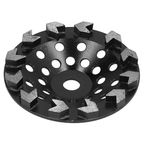 Diamantslibeskive Kop 10 Tænder Sort 180mm til Slibning af Beton Sten Cement