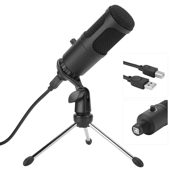 Stormembran kondensatormikrofon Live-sending Datamaskin Opptaksstudio Mikrofon