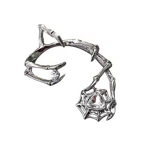 Öronbenklämma Fashionabel Elegant Spindelnät Zinklegering Galvanisering Öron Wrap Crawler för Kvinnor Flickor