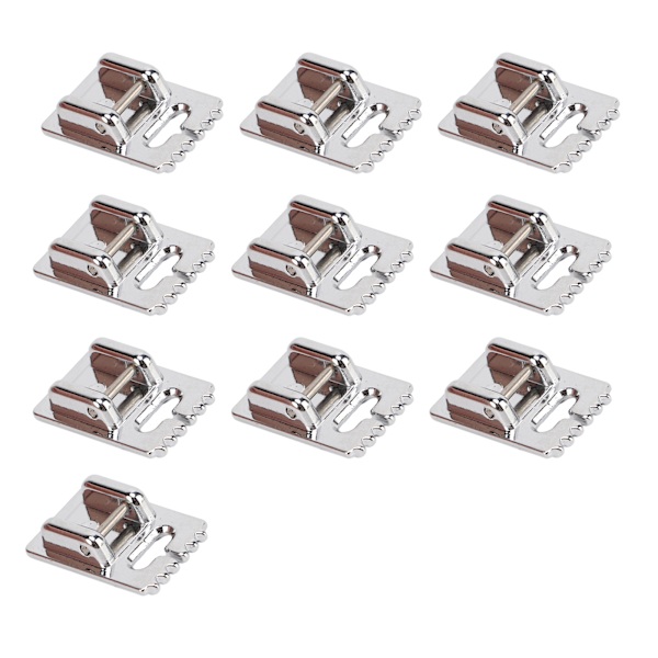 10 st Tuck Presser Foot 5 7 9 Spår Hållbar Blank Yta Ingen Grat Rostfritt Stål Symaskin Presser Foot för Hem5 Spår