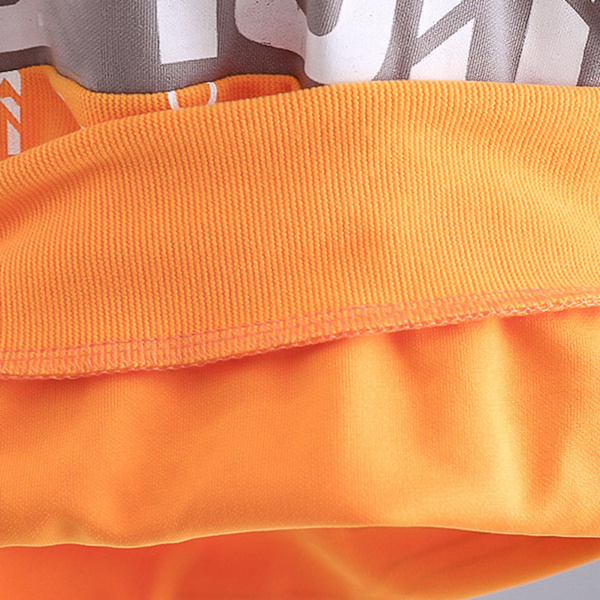 Barn Pullover Sweatshirt Set för Pojkar Bokstavstryck Mjuk Hudvänlig Ekologisk 2 Delar Outfits för Dagligt Liv Utomhus Orange 100cm/39.37in