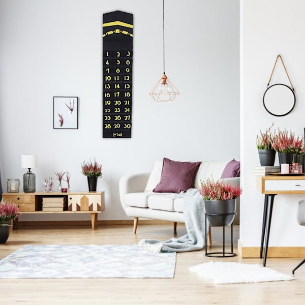 Ramadan Hängkalender Countdown Calendar Hängväska Väggkalenderförvaringsväska