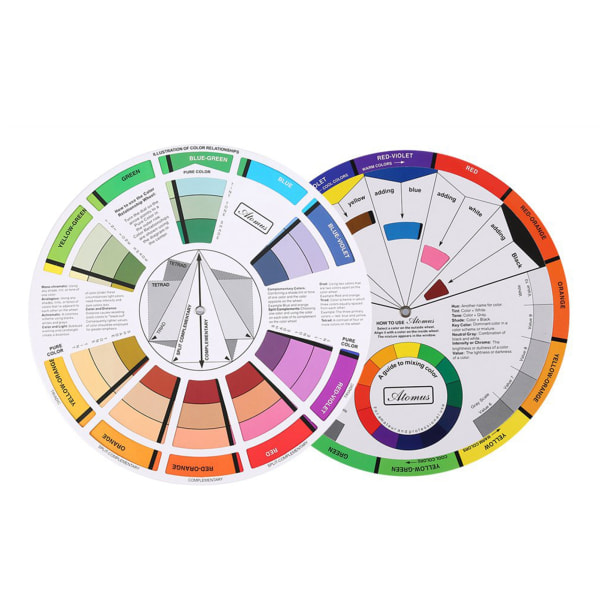 Tattoo Nail Pigment Color Wheel Card - Professionell blandningsguide