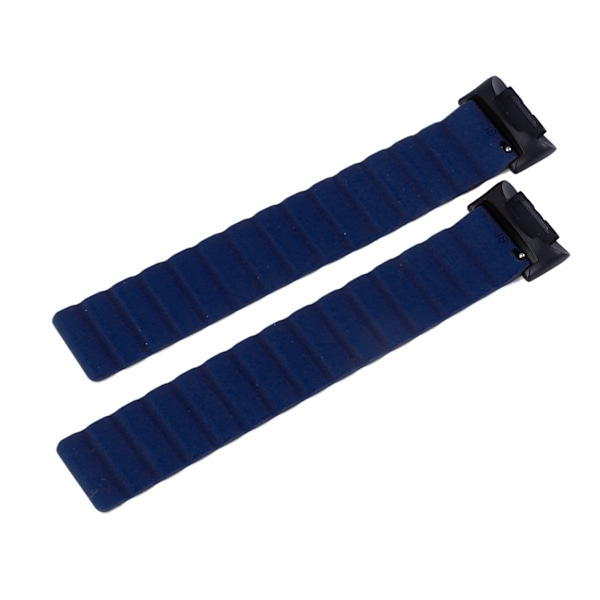 2 st armband i silikon med stark magnetisk knäppning, ersättningsarmband för Fitbit Charge 6/5, mörkblå
