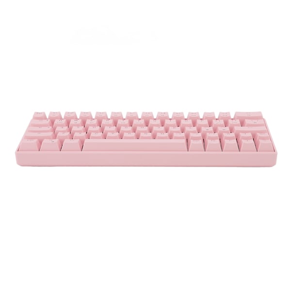 Vaaleanpunainen 64 näppäimen mekaaninen näppäimistö 5V DC tukee langatonta 2.4G Bluetooth 3.0 5.0 Type C langallista pelihiirtä Windows Red Switchille