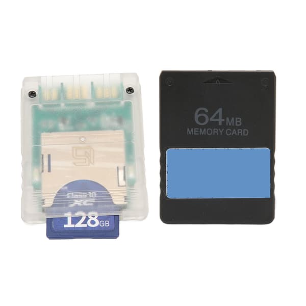 Spilkortadapter Universal til MX4SIO-læser med 128G lagerkort 64MB FMCBV1.966-kort til PS2 Fat-konsoller