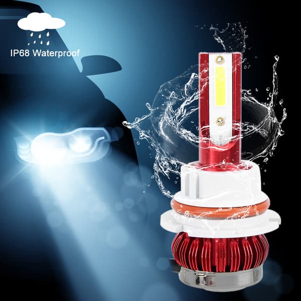 2 stk. C7 9007 Bil LED-frontlykt 6000K Super Bright IP68 Vanntett frontlykt