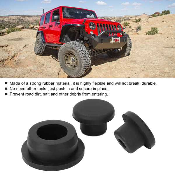 3 st baklucka gummipropp passar för Jeep Wrangler JK 2007-2017 biltillbehör