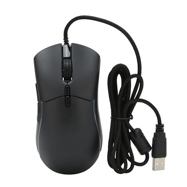 Gamingmus med maximalt 12800 DPI, RGB-bakgrundsbelyst, lätt, ergonomisk, stabil och exakt trådbunden mus för stationär dator och bärbar dator