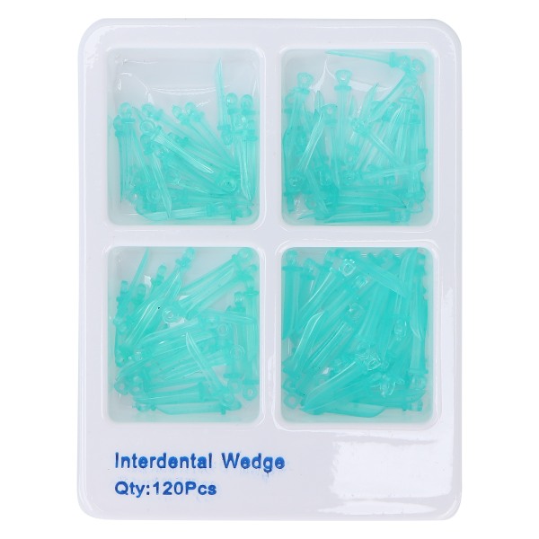 120 stk / eske Interdental wedges Engangs tannfestekiler med hull tannforsyning