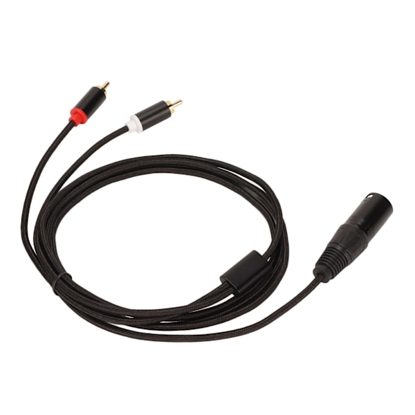 XLR han til 2 RCA kabel HiFi klart signal tabsfri XLR Y splitterledning til mixer Aktiv højttalermikrofon 1m / 3.3ft