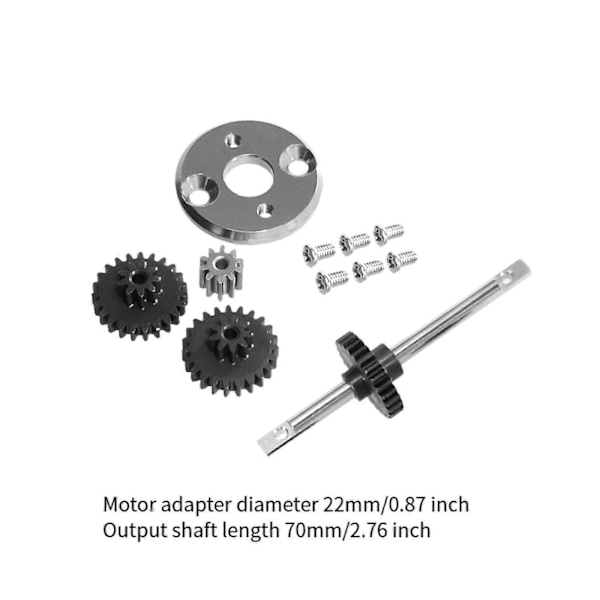 RC Bil Gearbo x Motor Pinion Gear 370 Motorbeslag til MN78 MN82 1/12 RC Bil - Sølv - Sølv