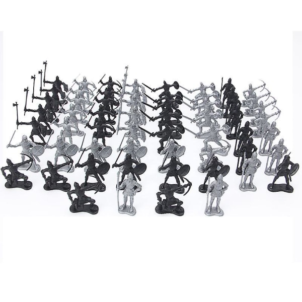 Sæt med 60 umalede 7 mm-skala Fantasy-bordpladefigurer til fangehuller og drager - 20 unikke designs