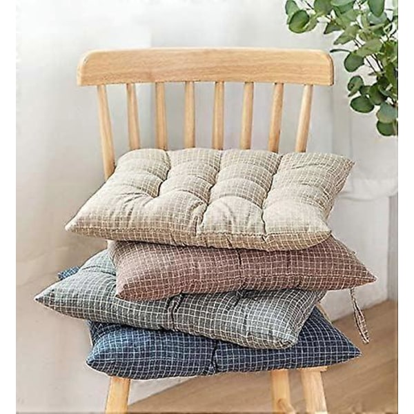 43 x 8 cm Stolhynde med stropper, universelt betræk til havehynde i bomuld og linned, let