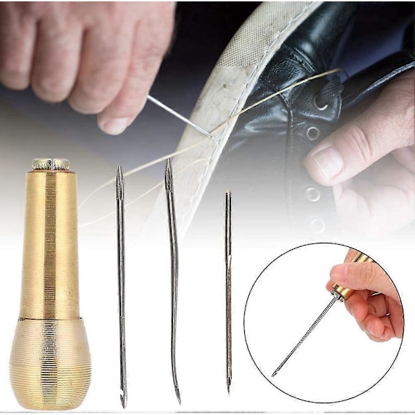 Symaskinsnålar Skoreparation Läder Syl för Läderbindning Bok DIY Reparation