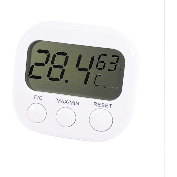 Digitalt LCD termometer Perfekt til vinter, Hygrometerfunktion, Måler luftfugtighed