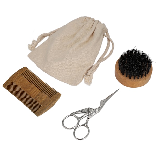 Mustasch styling kit skäggborste träskäggkam mustasch sax skäggvård kit