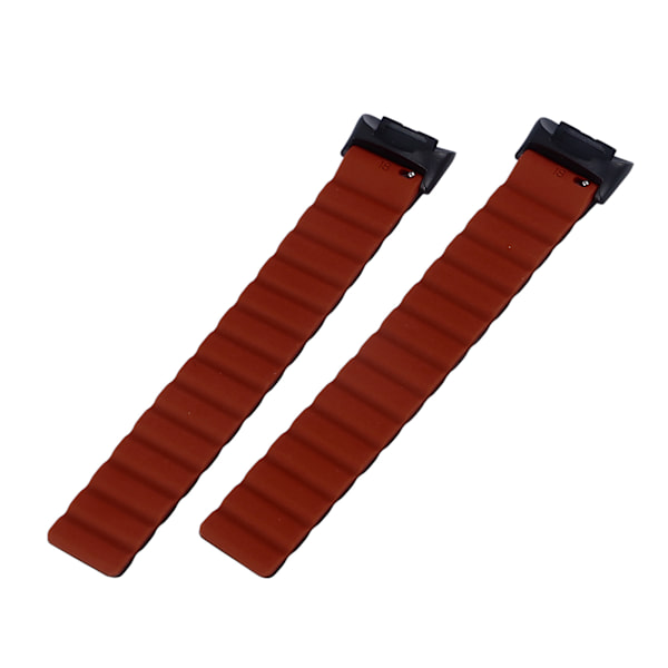 Magnetiskt armband för klocka, hudvänligt, mjukt, bekvämt, lätt, silikon, svart och vinrött