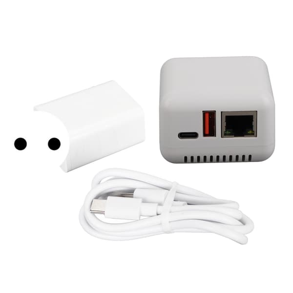 USB 2.0 nettverksskriverserver 5V LAN-utskriftsdelingsserver trådløs skriverserver for Windows XP for Android for Linux 3.4 100‑240V EU-plugg