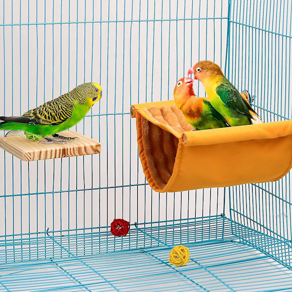 Lintupenkkivuode, Lintupesäluola Nukkumispaikat Lintuhäkin Tarvikkeet Lintulelu Sisältää Lintupenkin ja 5 Rattan-palloa Budgie Cockatiel