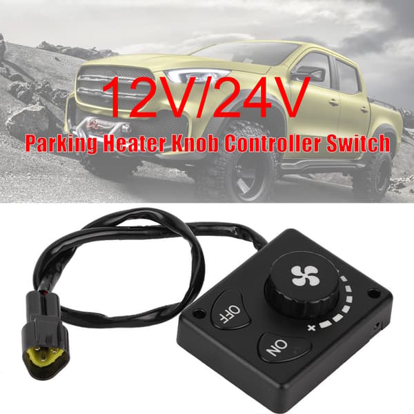 DC 12V/24V Parkeringsvarmer Knottkontrollbryter for Bil Lastebil Luft Dieselvarmer
