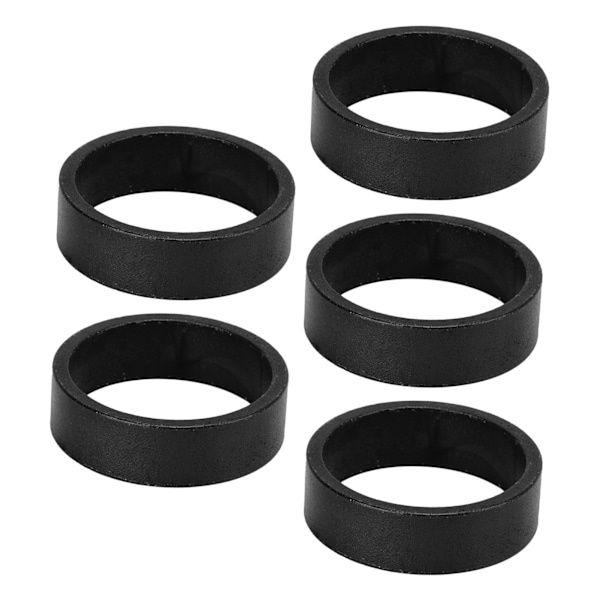 5 stk./sæt 10 mm cykel headset skive blank overflade holdbar mountainbike forgaffel skive sort
