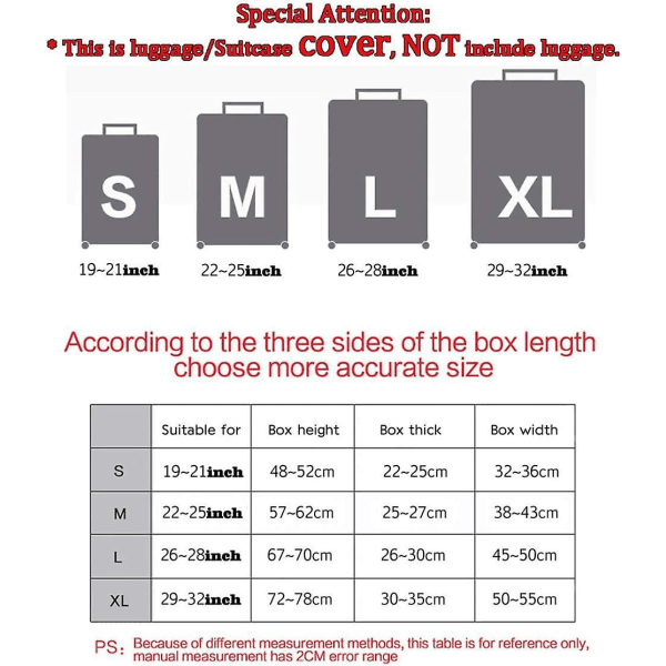 Cover, elastiskt resväskaskydd för 26-28 tums bagage, hållbart resväskaskydd för 18-32 tums resväska