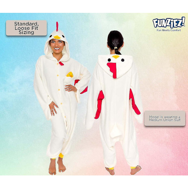 Eläin- ja merieläinpehmolelu Cosplay-asu aikuisille - Hauska ja leikkisä Halloween-asu Iso kana