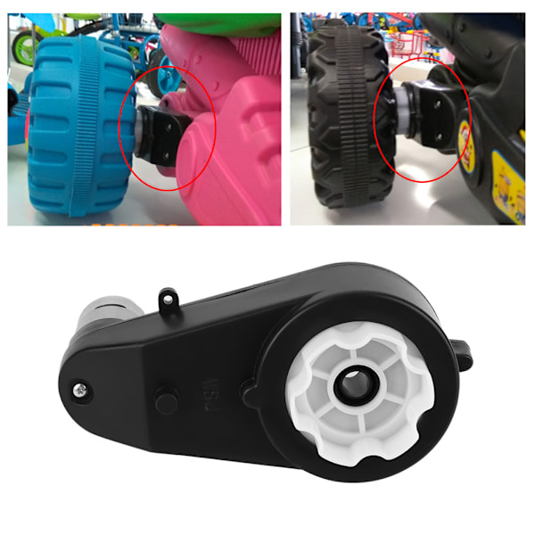 1 kpl Vaihteistokotelo Hiljainen Kulutusta kestävä Sähkömoottorin Vaihteisto Lasten Auton Lelulle (12V18000RPM)
