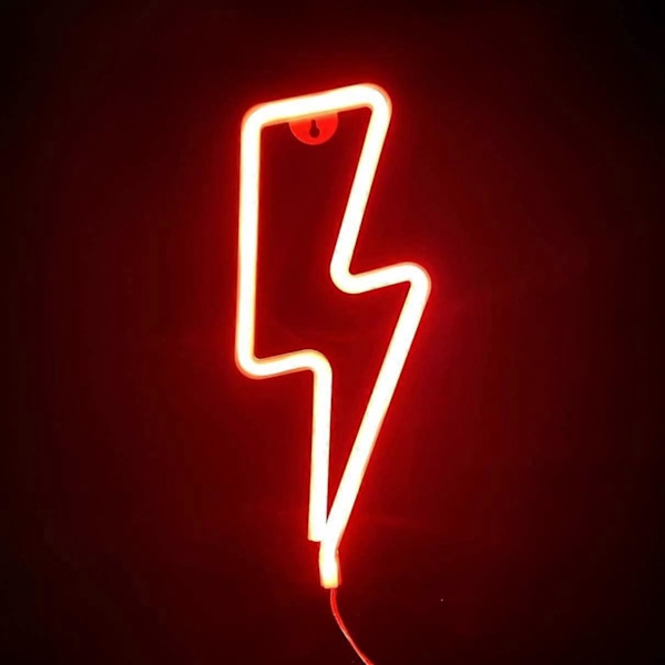 Neon Nattlampa, LED Blixt Skylt Dekorationslampa, Väggdekor för Jul, Födelsedagsfest, Barnrum, Vardagsrum, Bröllopsfestdekoration