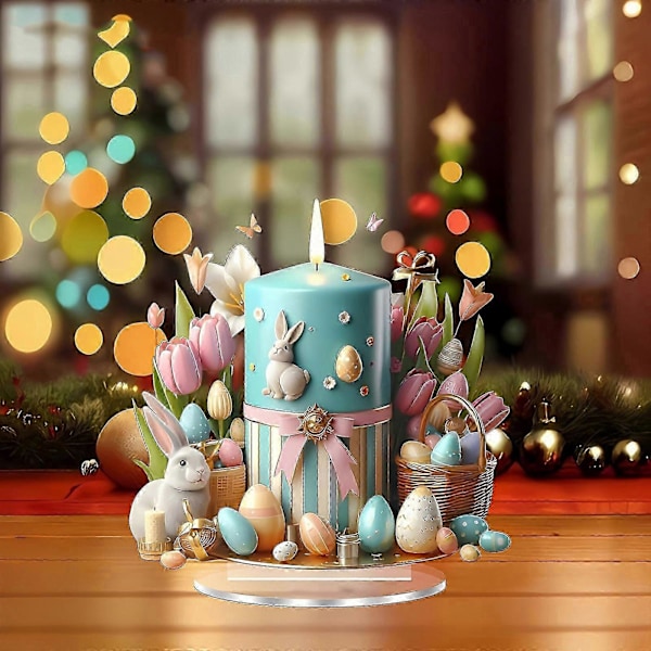 Påskelys Flat Akryl Ornament