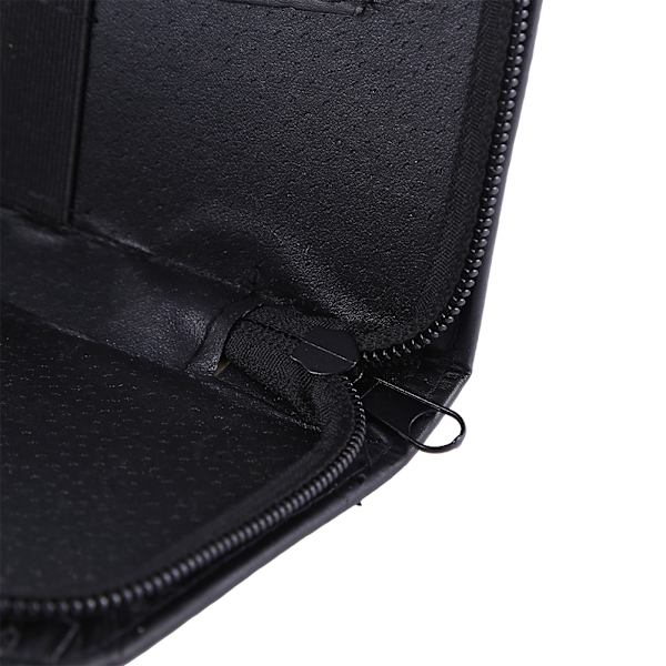 Professionell PU Läder Dragkedja 2 Sax Pouch Box Frisör Sax Verktygsväska