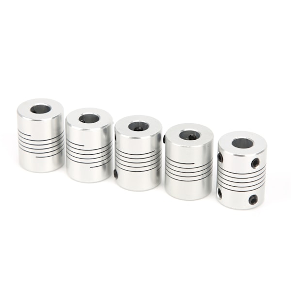5 stk fleksible akselkoblinger for 3D-skriver trinnmotor aluminiumslegering kobling 5 x 8 mm