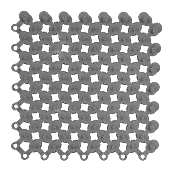 6 st 20x20cm halkfria flätfogade golvmattor för kök badrum dusch pool balkong (mörkgrå)