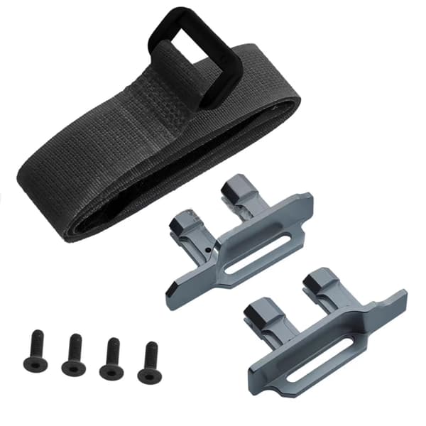 RC bil batteriholder aluminiumslegering batterifeste med stropp for Maxx 1/10 RC biler
