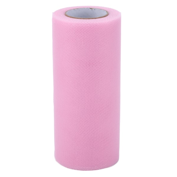 Tulle rulle 100 yards farve dekorativt mesh håndværk til DIY dukketøj bryllupsdekorationPink
