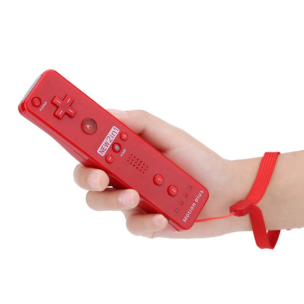 Somatosensorisk spelhandkontroll Gamepad Inbyggd accelerator för Nintendo Wii WiiU(Röd)