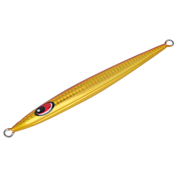 HONOREAL Metal Jig Deep Sea Boat Fishing Fast Sinkers Fish Simulate Jigging Luminous Lure Bait Accessory (L002 (punainen selkä kultainen runko) 17cm160g)
