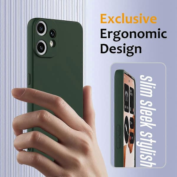 For Nothing CMF Phone 2 Pro Case Compatible with MagSafe Anti-Drop Liquid Silicone Phone Case Dark g Dark green Dark Green