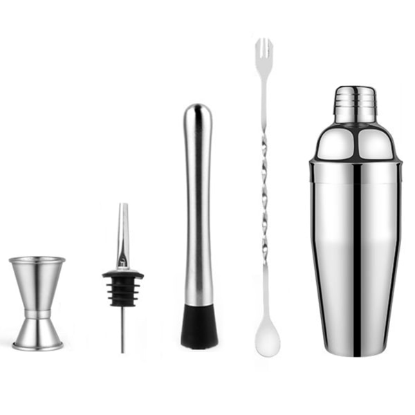 Bartender Kit läckagesäker 304 rostfritt stål Bartending Tool 750ml Cocktailshaker Set för bar