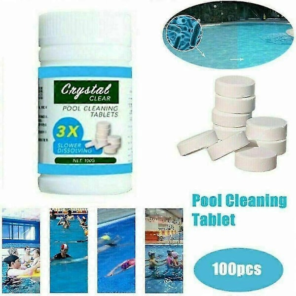 Pool Rense Tablet - 100g, Flydende Klor Spabad Kemikaliedispenser Kun Tablet (100g)